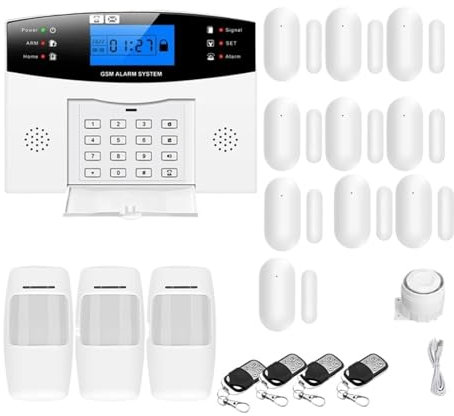 Alarm System Tuya Smart Wireless Wired Wifi Burglar Alarm System Security Home With Auto Dial Motion Door Sensor Detector Zero false positive rate (Color : Kit K)