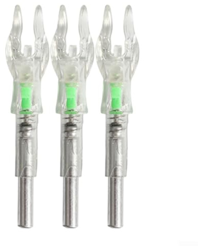 HEBEOT 3 pièces universelles 4,2 mm Queue de flèche Lumineuse Chasse flèche encoches LED Queue éclairée flèche Lumineuse encoches(4.2 Vert)