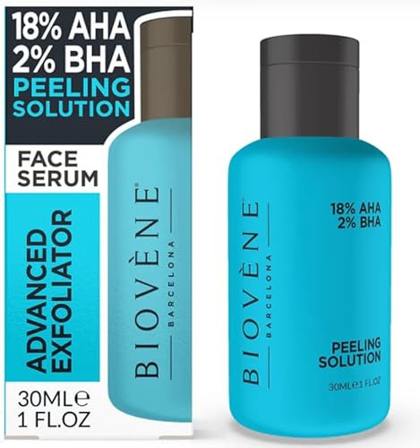 Biovene Barcelona PEELING SOLUTION 18% AHA + 2% BHA Facial Serum Treatment 30ml