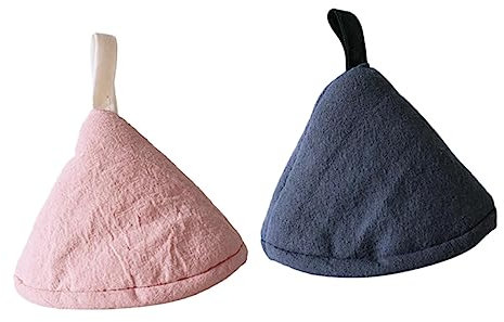 Alipis 2 Pezzi Presine Cappuccio Triangolari per Manico Pentola, Isolamento Termico e Design Gancio, per Forno e Microonde Colore Casuale