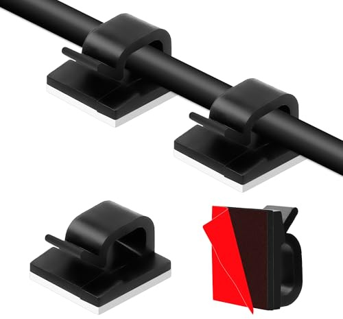 Fermacavi Adesivi,Fermacavi,100PCS Organizer Cavi,Clip per Cavi,Ferma Cavi Elettrici,Clip Cavi,Fermacavo Adesivo,Fascette Fermacavi,Organizza Cavi,Clip Fermacavi,Ordina Cavi,Finisher Wire Clamp