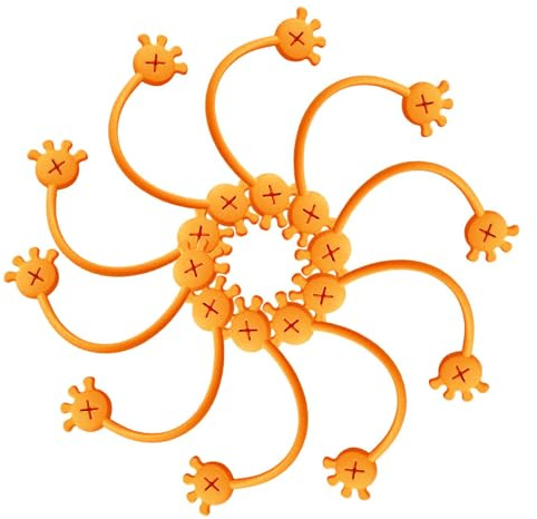 Colliers de serrage magnétiques pour câbles, attaches magnétiques en silicone | Serre-câble en silicone en forme de paume 10X | Gestion des câbles réutilisables pour le lieu de travail, l'école, la