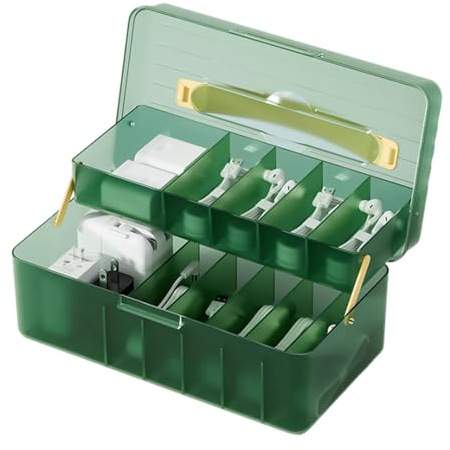 Kabelbox organisatör, kabelförvaringsorganisatör, dammtät dubbelskikts