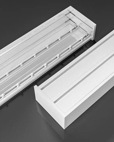 Vorhang-Querbehang, Wandhalterung, Schienensystem, 3-in-1, dekorative Schienen und Volant aus Aluminiumlegierung, Schlafzimmer mit zwei Schienen