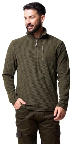 JACK PYKE Men’s Fleece Pullover Top – 160gsm Lightweight Quarter Zip Fleece Jacket, 100% Polyester, Zipped Chest Pocket, Field Jumper for Hiking, Work & Outdoor Wear, Sizes S-3XL
