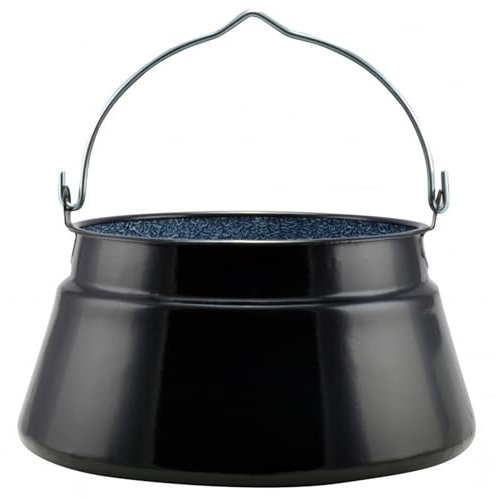SOUK ONE Chaudron à goulasch hongrois - Chaudron à poisson - Chaudron émaillé pour goulache - Pot pour barbecue suspendu (chaudron 6 l)