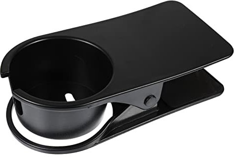 ULTECHNOVO Clip Portavasos para Escritorio y Coche en Acero Inoxidable y Abs, Soporte Lateral para Taza en Oficina y Hogar, Organizador Práctico y Resistente
