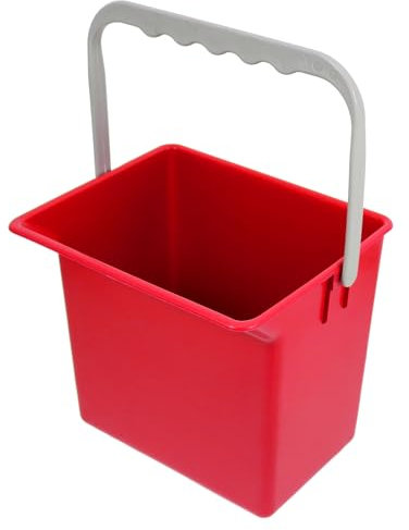Garneck Plastic Cleaning Bucket with Handle 2 L Red for Car