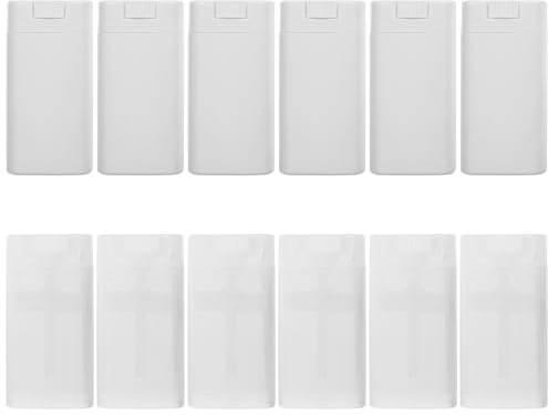ELAYARD 12stücke Pastenkörperflaschen Aus Kunststoff Flache Leere Cremebehälter Plastikflaschen Zum Aufbewahren Von Lotionen Lippenbalsam Und Anderen Schönheitsprodukten