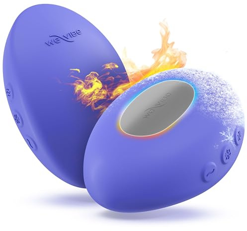 We-Vibe Temp Lay-On Vibrator for Women | Heating & Cooling Clitoral Vibrator | Temperature Play Adult Sex Toy for Couples | Powerful Quiet Silicone Clit Stimulator | Waterproof Womens Toy | Blue