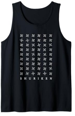 Ninja Shuriken Star Japan Kanji Style Martial Arts Souvenir Tank Top