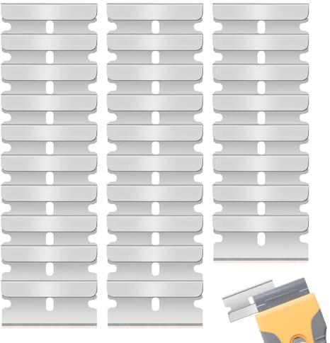 100 Stück Ceranfeldschaber Klingen Ersatzklingen Ceranfeldschaber Metall Schaber Klingen Glasschaber Herdkratzer Ersatzklingen Schaberklingen Ceranfeld Kratzer Entfernen Ceran Schaber Klingen
