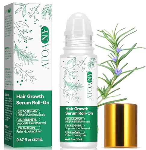 Haarwuchs Serum zum Roll-On – Kopfhautserum, Rosmarin-Haaröl mit Rosmarin, Redensyl und Anagain, gegen Haarausfall und dünner werdendes Haar für Männer und Frauen