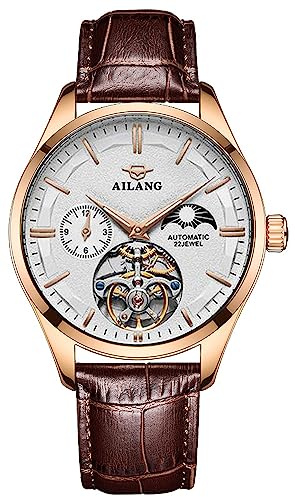 Complicaciones Hombres de Negocios automático Esqueleto mecánico Casual Reloj de Pulsera