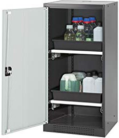 ASECOS Chemikalienschrank CS RAL 7016/RAL 7035 2xTA zur Lagerung von Nicht entzündbaren Gefahrstoffen in Arbeitsräumen