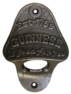 Wall Mounted Vintage Bottle Opener Antique Cast Iron - Guinness