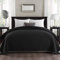 WOLTU Colcha para Cama Colcha Manta Multiuso Edredón de Patchwork, diseño Reversible a Cuadros, edredón Acolchado y Cama Doble 240x260cm Negro