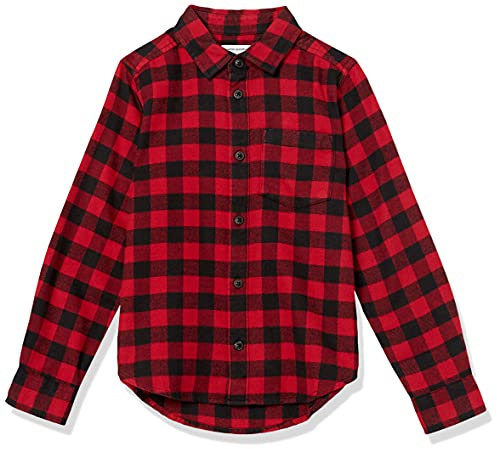 Amazon Essentials Bambini e Ragazzi Camicia con Bottoni in Flanella