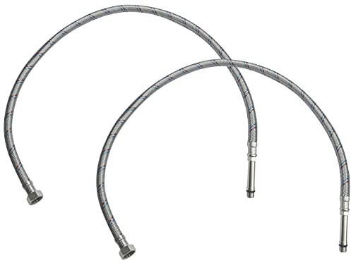 AERZETIX - C51116 - Satz von 2 Flexible verschraubung weiblich 3/8'' - männlich M10 küchenbecken monoblock - länge 800mm - flexible verbindung für mischbatterien - flexibel schlauchleitungen sanitär