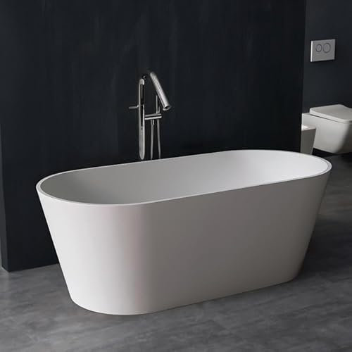STONEART Badewanne freistehend BS-553 weiß/165x75/glänzend