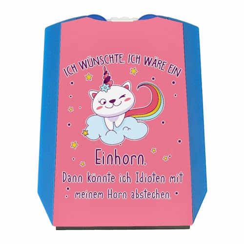 speecheese Katzen-Einhorn Parkscheibe Ich wünschte ich wäre EIN Einhorn für Frauen zum Führerschein Einhorn Parkuhr Unicorn Eiskratzer Regenbogen witzig