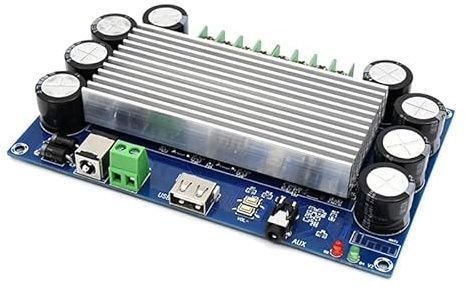 HOOCI Carte amplificateur de Puissance Audio TDA7388 HiFi 50W * 4 Compatible Bluetooth XH-A397 DC12-18V