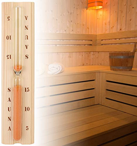 BTOSEP Sauna-Timer, Sanduhr, Timer-Uhr, Sauna-Sanduhr aus Kiefernholz, Genaue Hitzebeständige Holz-Sanduhr Spa-Bad, 33 * 8 * 4