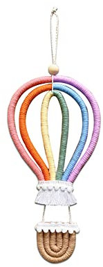 LICHENGTAI Arazzo da Parete in Stile Bohémien Decorazione da Parete Macramè Arazzo da Parete in Macramè Mongolfiera Macrame per Soggiorno Camera da Letto Matrimonio Festa