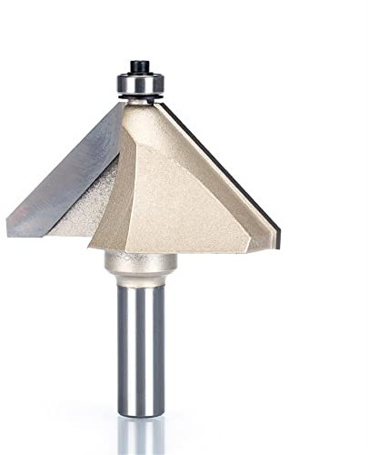 1 stücke Fasenfräser Fräser Pferdenase Bit 45 Grad CNC Holzbearbeitungswerkzeuge 2 Flöte Schaftfräser 1/4 Schaft 1/2 Schaft for Holz(6451)