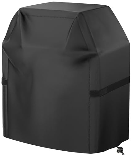 Grill Cover, 40 inch Small Gas Grill Cover for Outdoor Grill, Waterproof, Weather Resistant, UV & Fade Resistant, BBQ Grill Cover with Hook and Loop Straps, Black