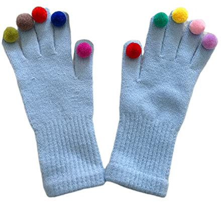 Handschuhe, warme Fäustlinge, Vollfinger, bunte Dekor-Fäustlinge für Damen, Winter-Fahrradzubehör