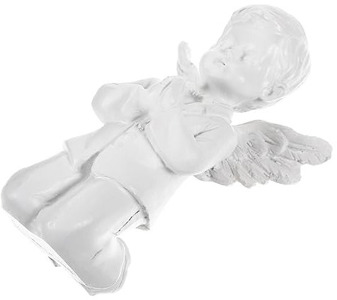 VANZACK Figura de Ángel Rezando de Resina Hermosa Decoración Forma de Ángel Adorno Creativo para Hogar y Oficina Miniatura para Regalos