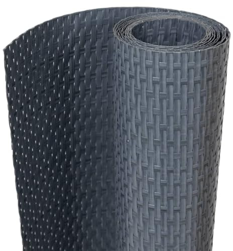 vidaXL Balkon-Sichtschutz Anthrazit 600x80 cm Poly Rattan