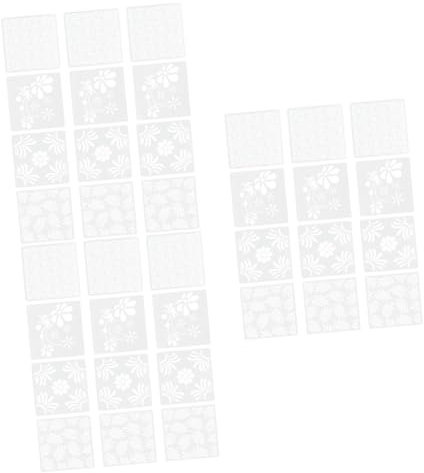 SEWACC 36 Stk Vorlage zum Zeichnen von Mandalas Mandala-Malform DIY Malschablone Zeichnungsvorlage Malvorlagen für Kinder Weiß