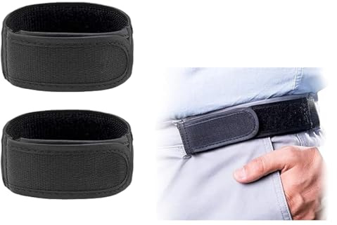 Winnsell 2Pcs No Buckle Belt, No Buckle Belts For Men Elastic Belt Adjustable Waist Belt Invisible Waist Tightener Lazy Adjustable Belt For Jeans Pants Cuffs Wristband (H)