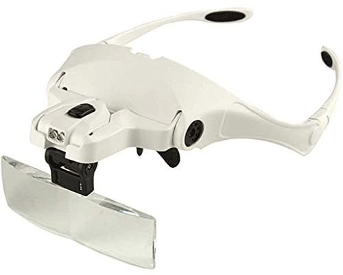 Magnifying Glasses Grafting Eyelash Magnifier Light HD Head-Mounted Magnifying Glass with Lamp Head Light Beauty Eyelash Tattoo Magnifying Glasses