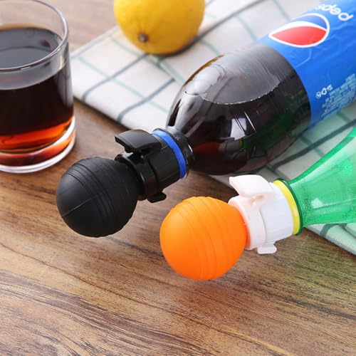 Tissting Tapa de Botella de Refresco, Tapa de Silicona con Bomba de Aire para Mantener la Carbonatación, Diseño Ergonómico, Apto para Lavavajillas, para Bebidas Carbonatadas en Casa o Trabajo