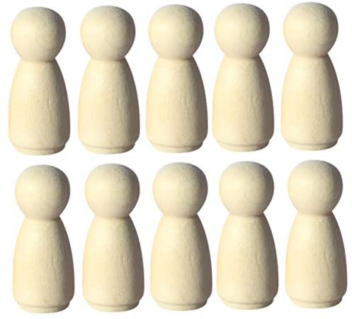 STOBOK 10stücke Unbemalte Holzpuppen Diy Holzklammerpuppen Mini Ornament Bastelset Für Junge Mädchen Für Desktop Dekoration Leicht Zu Bemalen Und Dekorieren