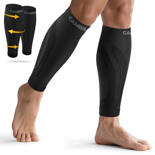 CAMBIVO 2 Paar Wadenbandage, Kompressionsstrümpfe Damen Herren, Stützstrümpfe, Compression Socks, Waden Kompression, Waden Beinlinge für Sport, Fussball, Laufen,Schwellung, Erholung