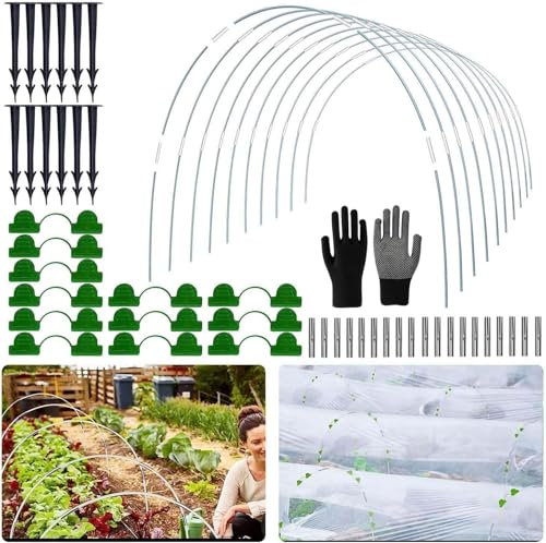 Garden Aros de Invernadero, Arcos Invernadero Tunel, Túnel para Plantas, Garden Tunnel, Arcos de Túnel, Túnel de Jardín, Neumáticos de Invernadero, Aros de Soporte de Jardin, Túnel Invernadero