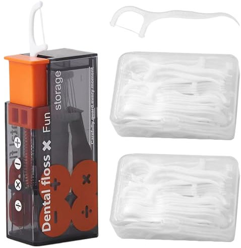 CATOR 1 Pcs Custodia e Portatile per Filo Interdentale, Confezione da 110 Pezzi di Stuzzicadenti, Dispositivo Per l'igiene Orale Ideale per Casa, Viaggio, Campeggio, Aziende, Barbecue