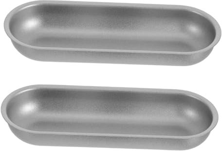 Genérico Molde Para Pan De Perrito Caliente 2piezas Antiadherente Acero Al Resistente y Duradero Adecuado Para Horno Cocina Herramientas Para Hacer Pan