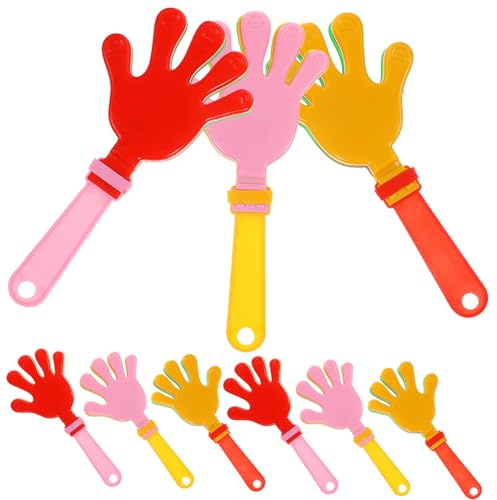 Holibanna Battimani di Plastica Rumorosi per Bambini e Adulti, 19 Cm, Colorati, Leggeri e Facili da Impugnare per Feste, Tifo Sportivo e Concerti, Confezione da 20 Pezzi