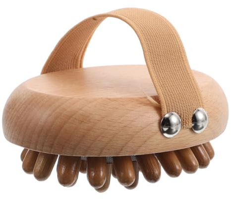 WRITWAA Kopfhautmassagekamm Massagebürste Holz Holzkamm mit Luftkissen Glatte Oberfläche Leicht für Massage zu Hause