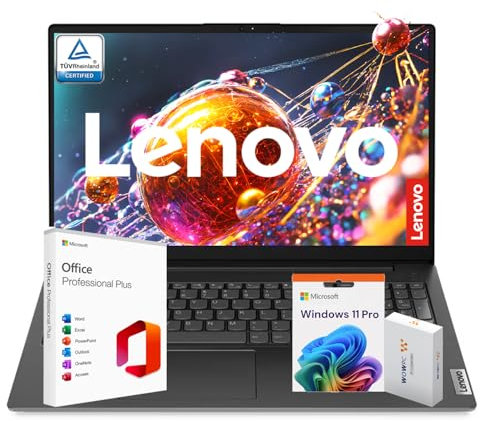 Lenovo Ideapad Business Laptop con Microsoft Office, processore Intel Core-i3 (fino a 4,1 GHz), display FHD da 15,6, RAM 20 GB, SSD da 1 TB, lettore di schede SD, Windows 11 Pro, Copilot AI-Ready