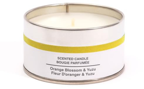 MUJI Bougie parfumée Fleur d'oranger et Yuzu Blanc 8 x 8 x 5 cm