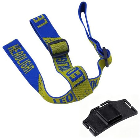 UZYXC Fascia per Lampada Frontale Olight Oclip, Cinghia Regolabile a 3 Punti con Supporto in Plastica, Compatibile con Serie Oclip, per Escursionismo e Campeggio