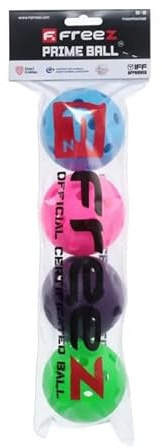 mb-m Free Floorball & Unihockey Ball - Juego de 4 pelotas de competición + pelota de entrenamiento con certificado IFF de calidad comprobada | Fabricado en Alemania