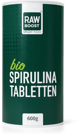 Bio Spirulina Tabletten 600 g – 1200 Presslinge aus kontrolliert biologischem Anbau, EU-ÖKO-zertifiziert – Hochdosierte vegane Algentabletten ohne Zusätze
