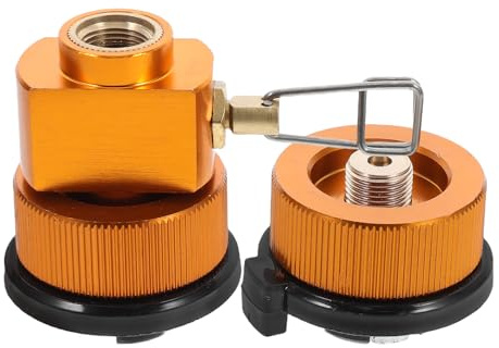 IWOWHERO Campingkocher Adapter Gaskartuschen Anschluss Propangas Transferadapter für Kassetten Flach und Mischkartuschen Outdoor Kochen Wandern Picknick
